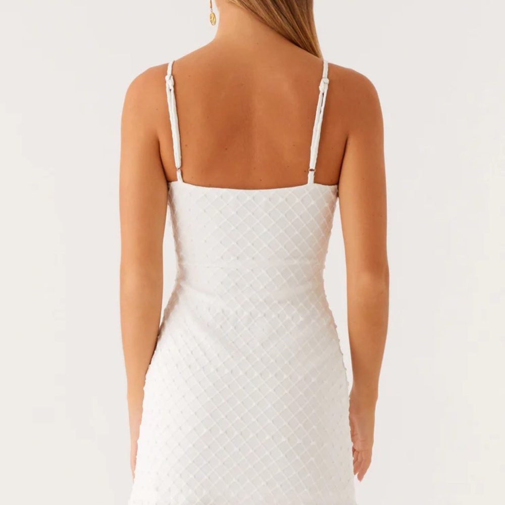 Peppermayo White Textured Mini Dress - Picture 2 of 3